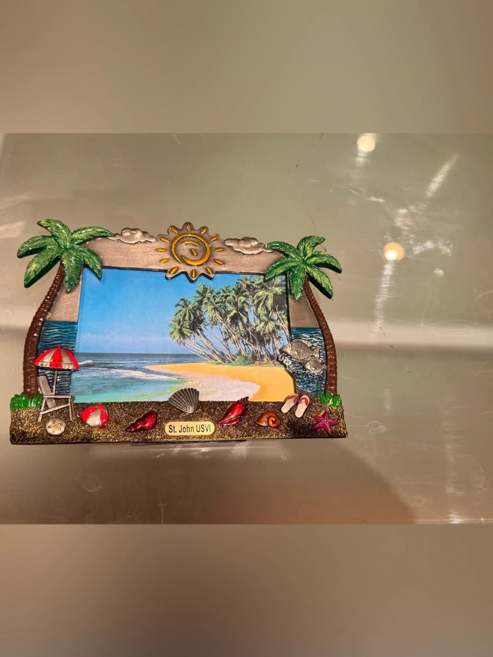 St. John USVI Tropical Beach Picture Frame - Multi-Color